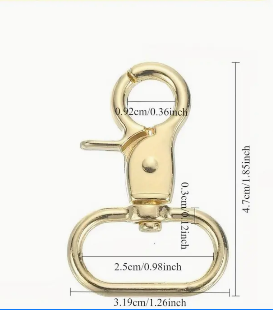 Zinc Alloy Swivel Trigger Snap Hooks, Oval Carabiner Clip Clasps for Purse, Bag Straps, and Leathercraft