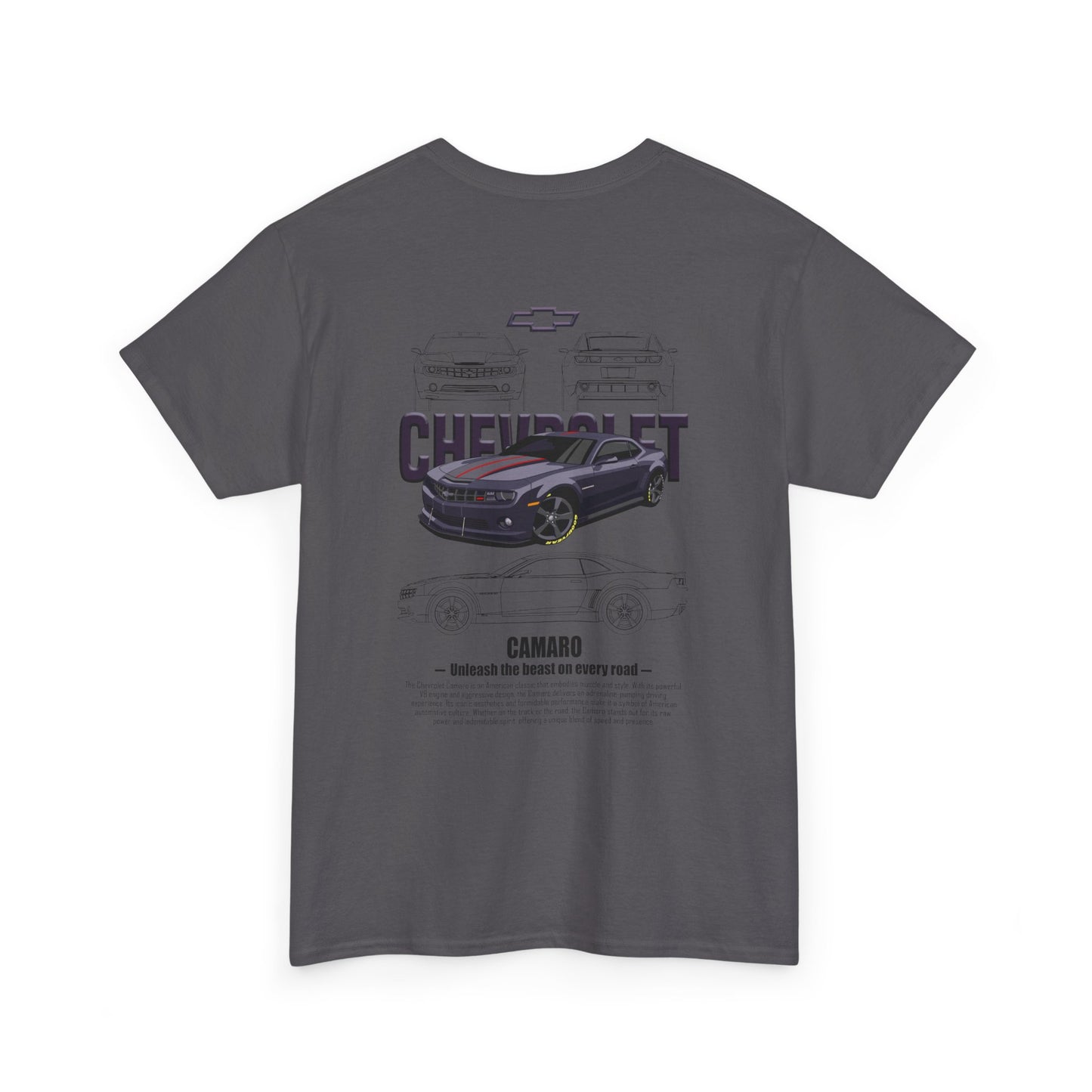Chevrolet Camaro Graphic Tee - Classic Muscle Car Blueprint T-Shirt