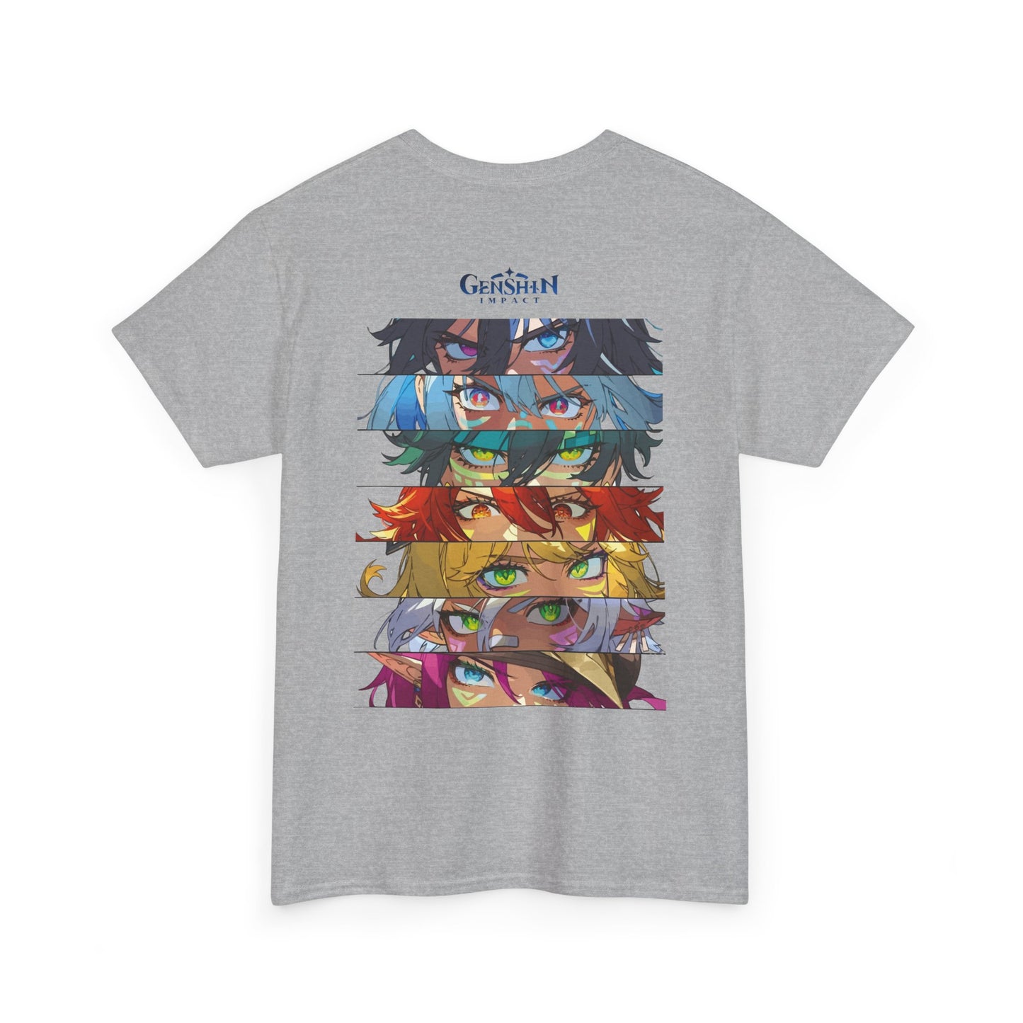 Genshin Impact Character Eyes T-Shirt — Anime Gaming Graphic Tee
