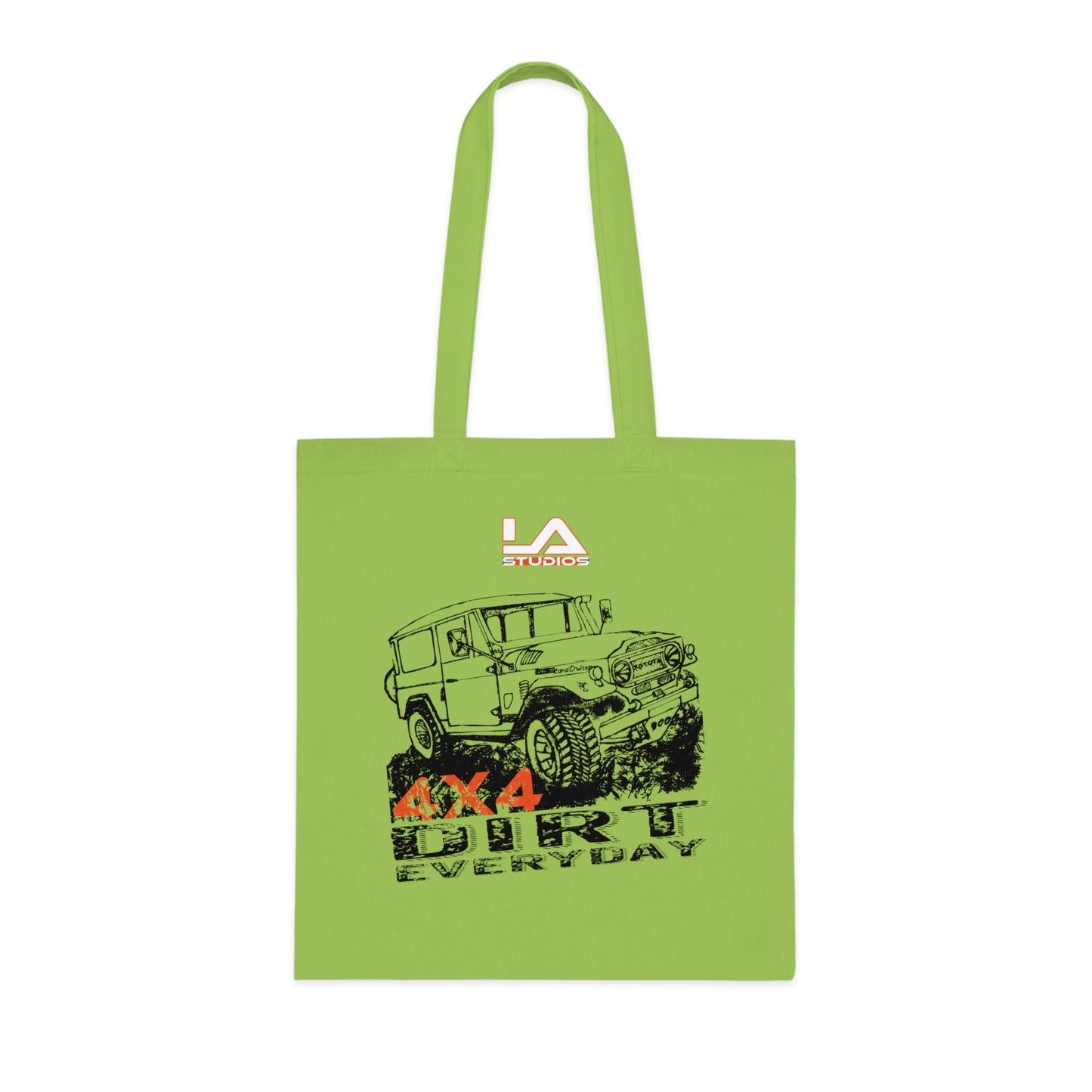 Off‑Road Jeep Tote Bag – 'Dirt Everyday' Cotton Carryall for Outdoor & Adventure Fans