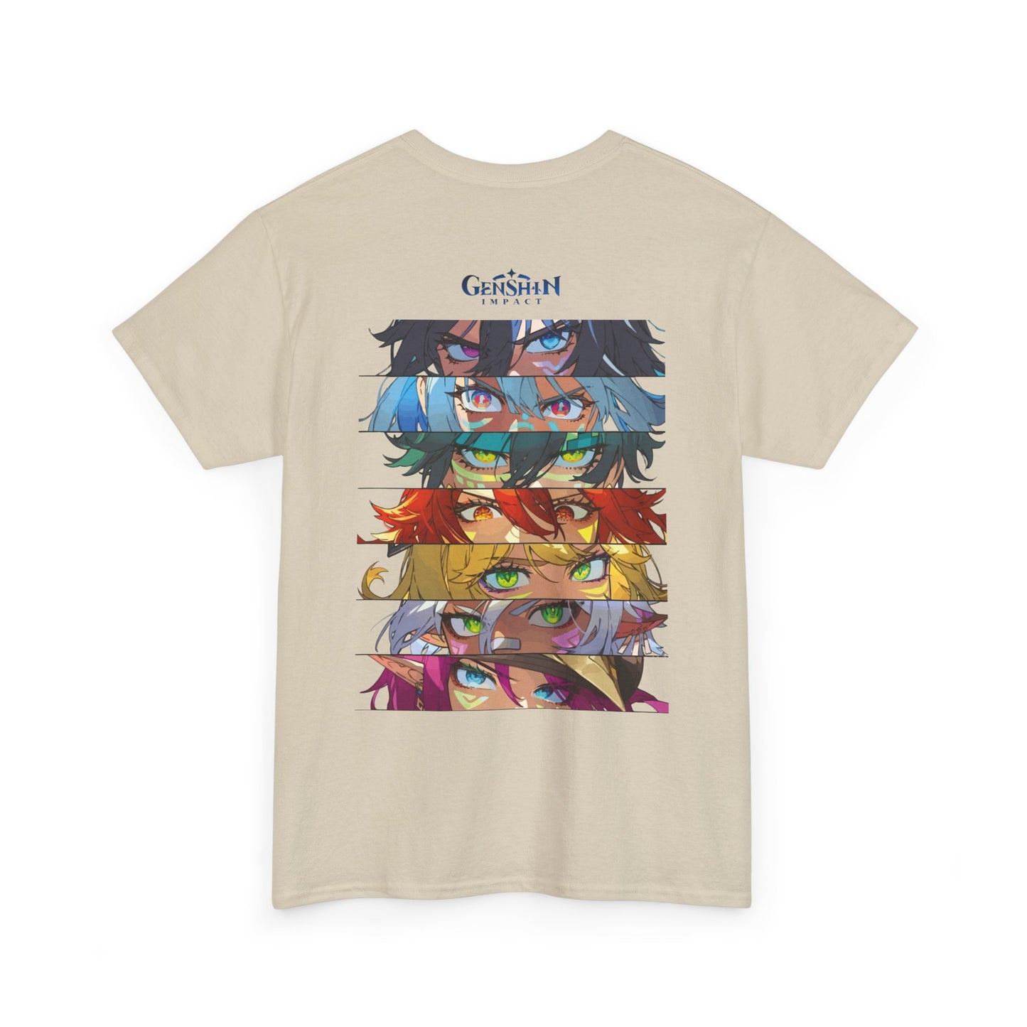 Genshin Impact Character Eyes T-Shirt — Anime Gaming Graphic Tee