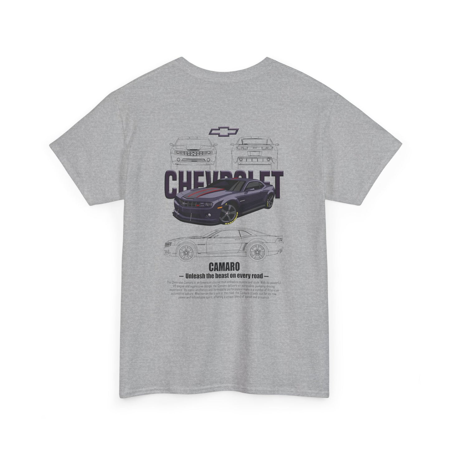 Chevrolet Camaro Graphic Tee - Classic Muscle Car Blueprint T-Shirt
