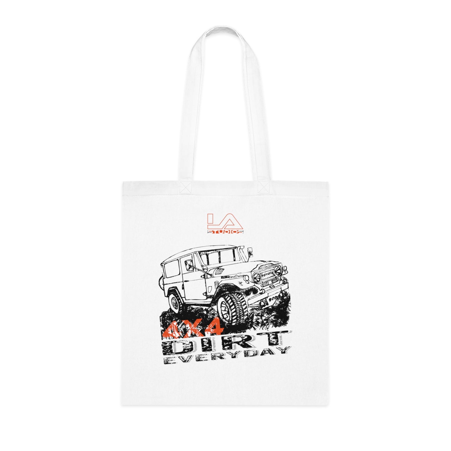 Off‑Road Jeep Tote Bag – 'Dirt Everyday' Cotton Carryall for Outdoor & Adventure Fans