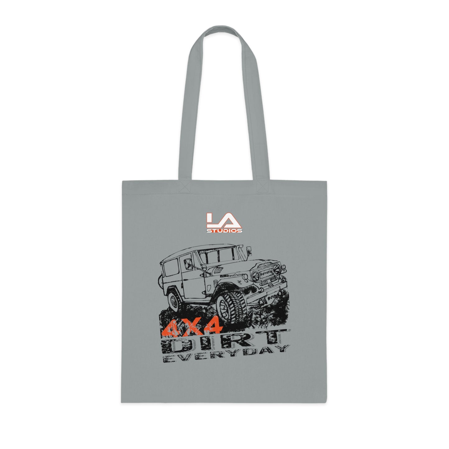 Off‑Road Jeep Tote Bag – 'Dirt Everyday' Cotton Carryall for Outdoor & Adventure Fans