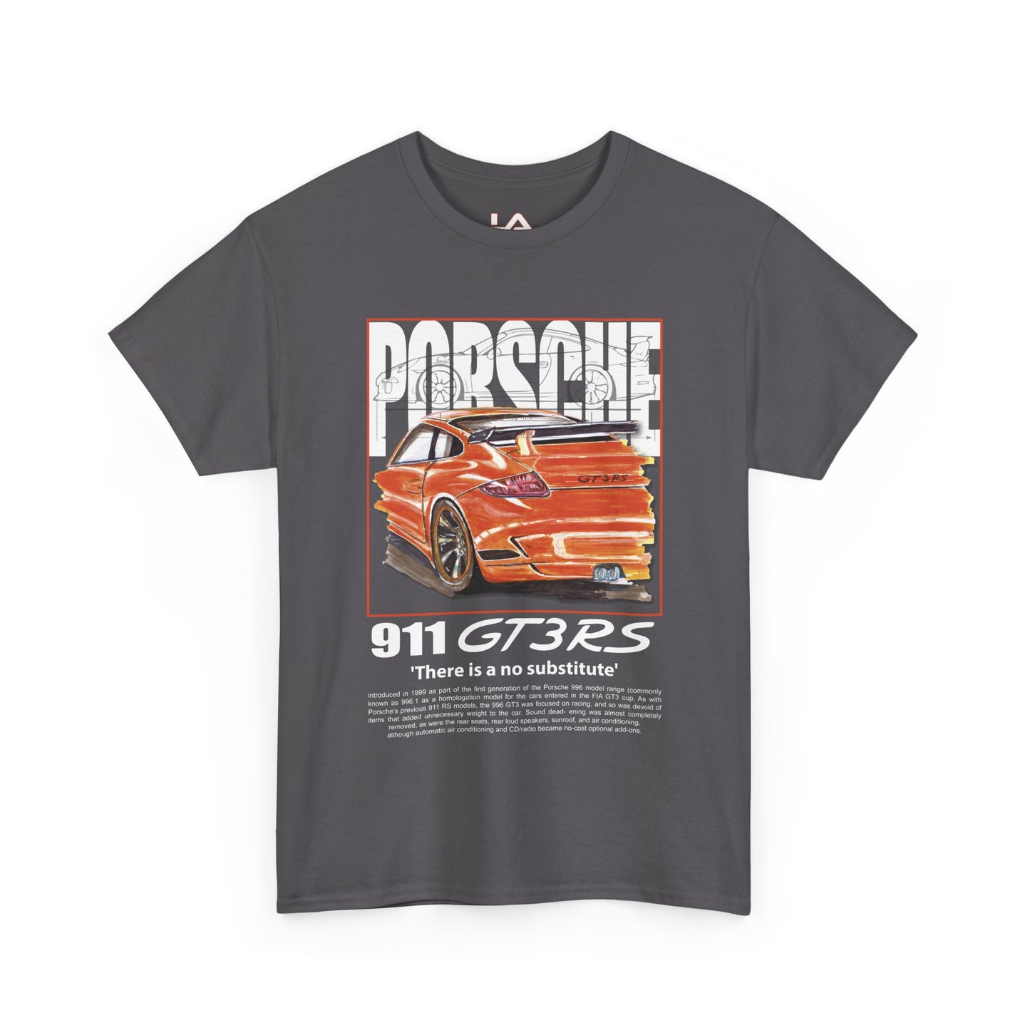Hand Drawing Porsche 911 GT3 RS Tee — Vintage Racing Car Graphic T-Shirt