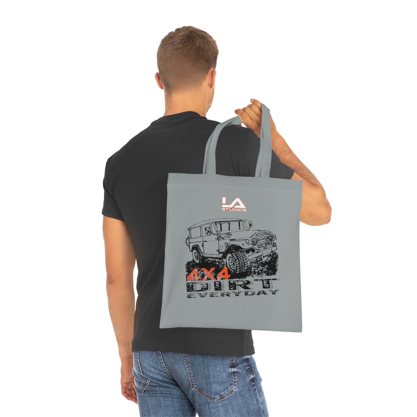 Off‑Road Jeep Tote Bag – 'Dirt Everyday' Cotton Carryall for Outdoor & Adventure Fans