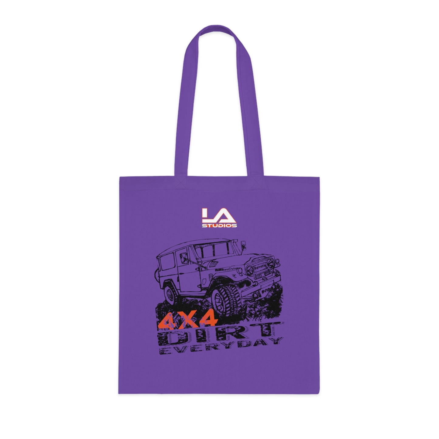 Off‑Road Jeep Tote Bag – 'Dirt Everyday' Cotton Carryall for Outdoor & Adventure Fans