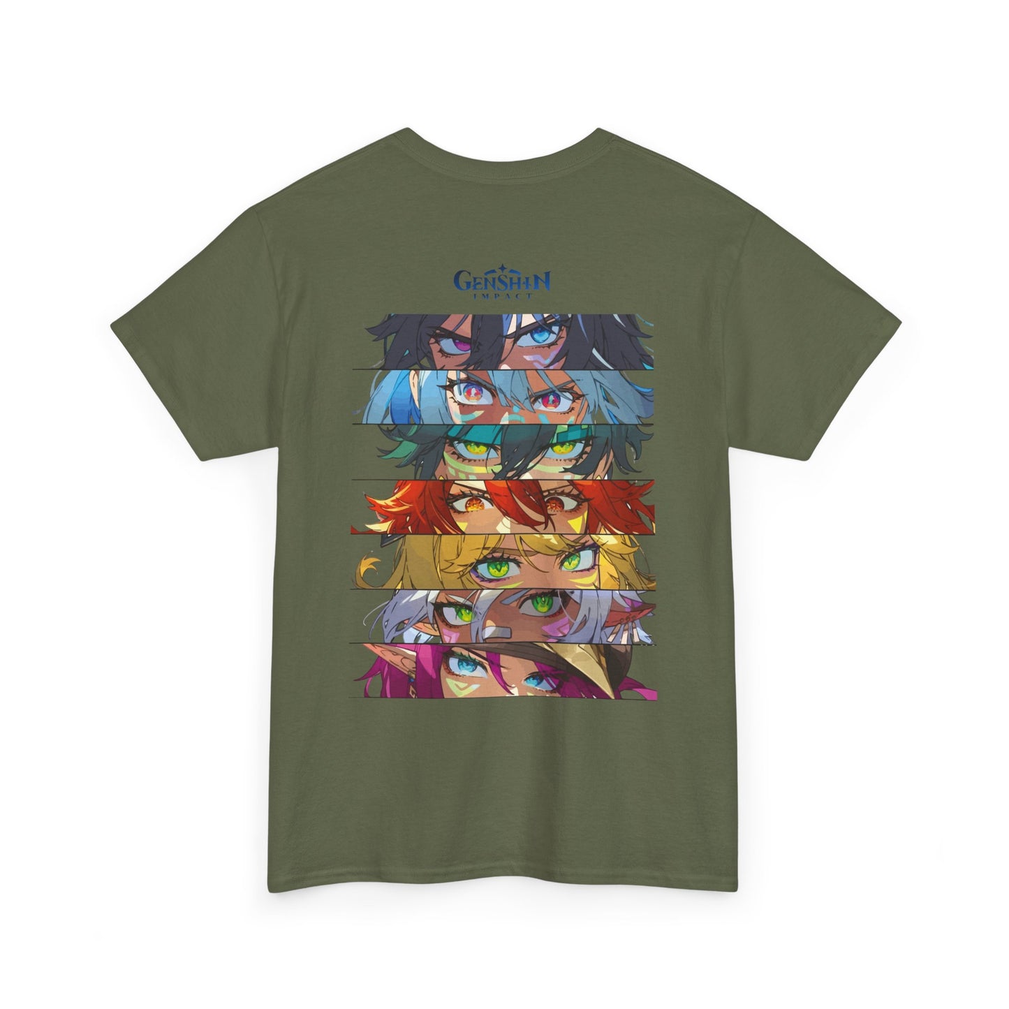 Genshin Impact Character Eyes T-Shirt — Anime Gaming Graphic Tee