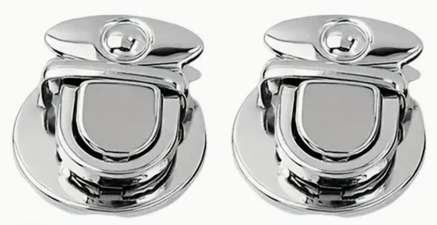 Iron Folding Lock Buckle - Wallet Specific Thumb Lock Hardware (With Washer),