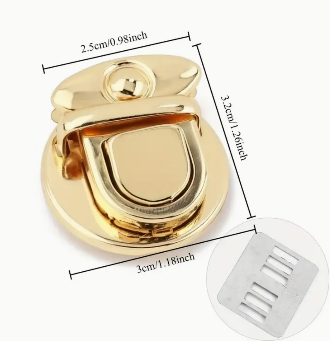 Iron Duckbill Locks, Metal Twist Buckles, Handmade Bag Accessories