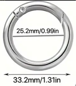 Metal spring ring keychain accessories, round can be closed DIY accessories, bags, hanging buckle accessories