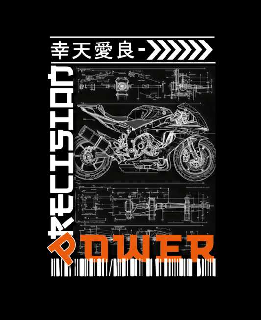 Motorcycle Power Tee — Precision & Power Graphic T-Shirt